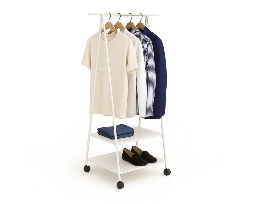 relaxdays Garderobenständer Weiss