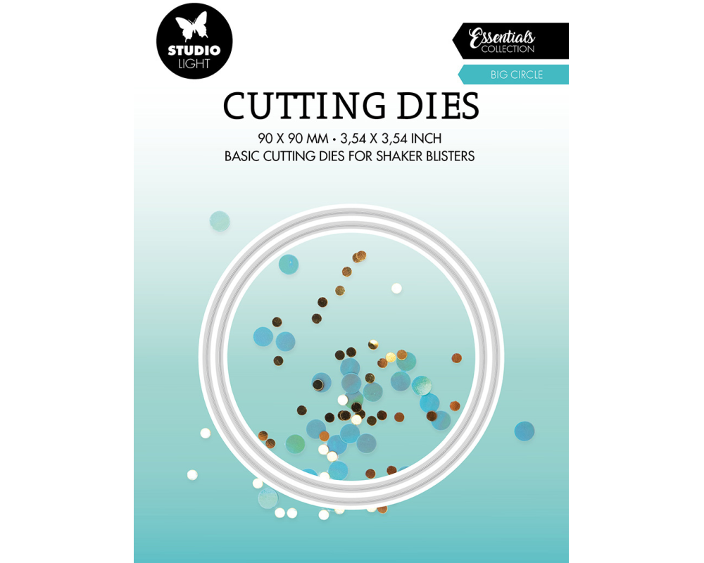 SIZZIX Stanzformen 9x9x0.1cm CD453 Kreis 2 Stück
