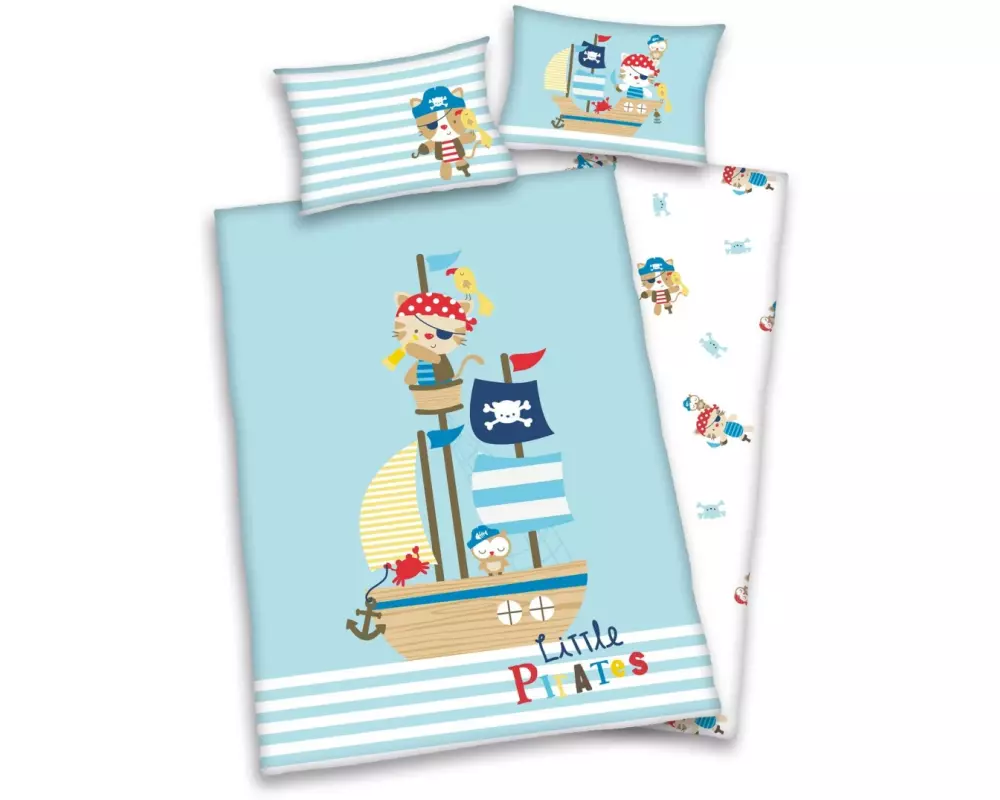 Herding Kinderbettwäsche Little Pirate 100 x 135 cm + 40 x 60 cm