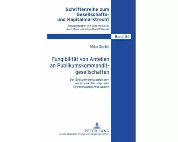 Fungibilität von Anteilen an Publikumskommanditgesellschaften