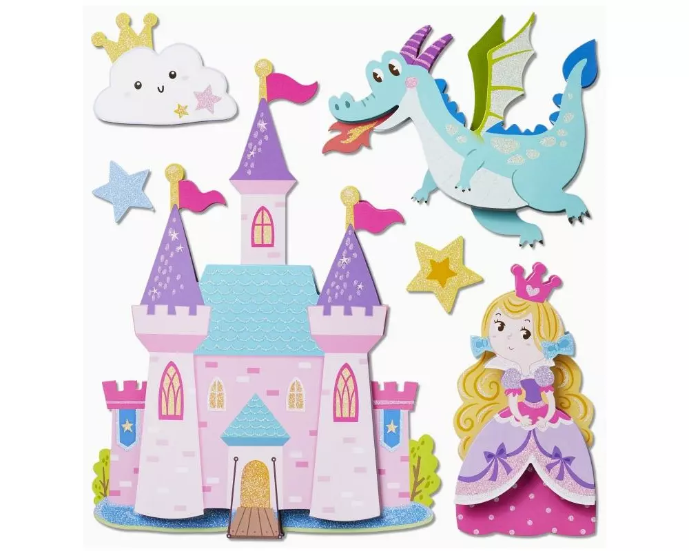 HobbyFun 3D-Sticker Prinzessin 1 Blatt