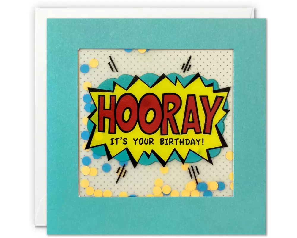 Cart Geburtstagskarte Hooray its your Birthday 12.5 x 12.5 cm