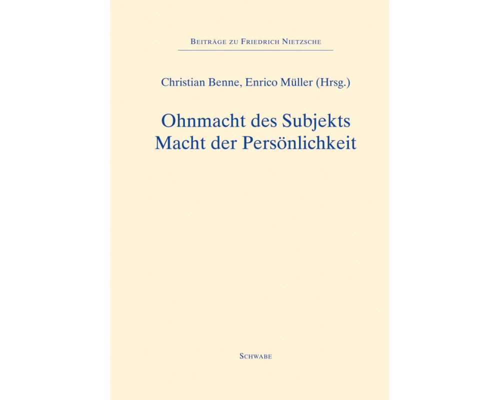 Ohnmacht des Subjekts - Macht der Persönlichkeit