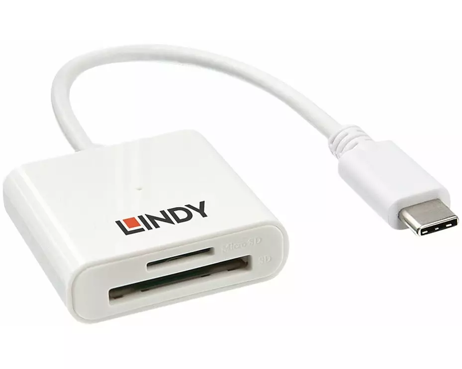 LINDY USB 3.1 Type C SD/microSD Card Reader