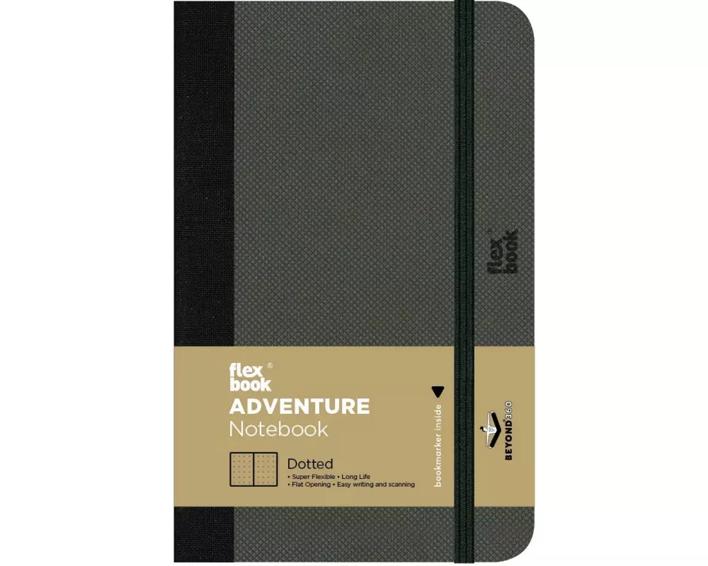 Flexbook Adventure Notebook gepunktet 9 x 14 cm, Dot, Schwarz