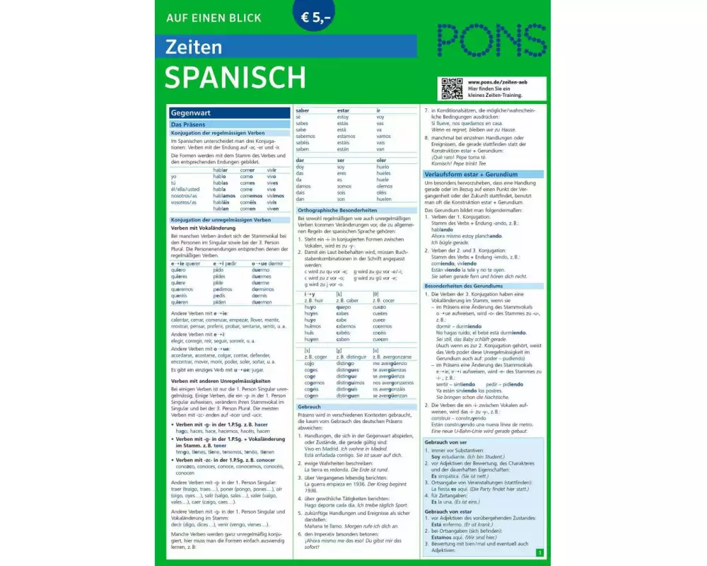 PONS Zeiten auf einen Blick Spanisch