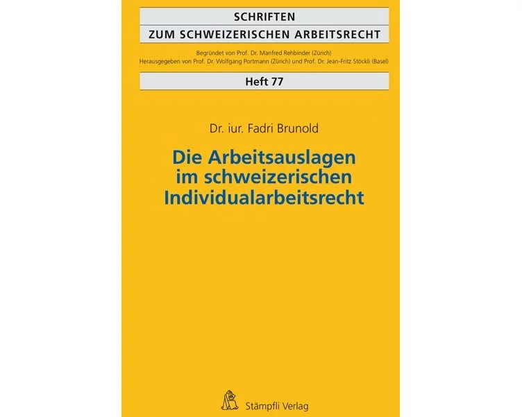 Die Arbeitsauslagen im schweizerischen Individualarbeitsrecht