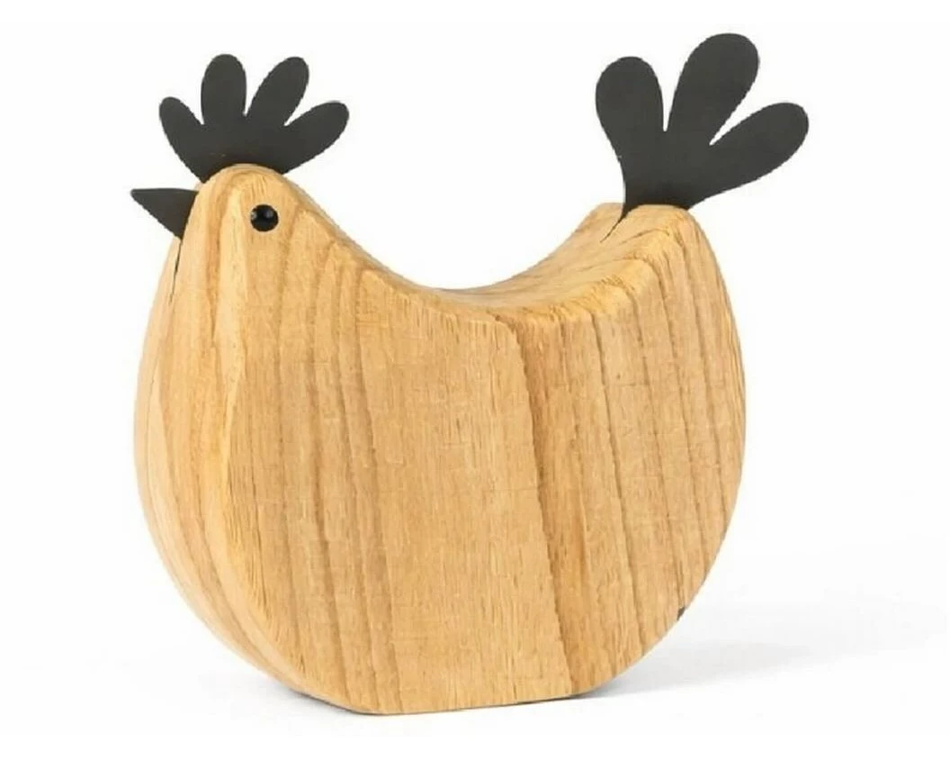 CHALET Aufsteller Huhn Henriette L 32 x 2 x 32 cm, Nature