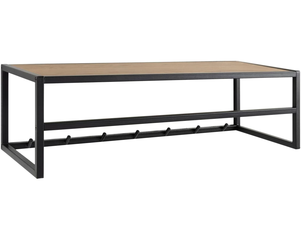 AC Design Wandgarderobe Seaford 7 Haken, Nature/Schwarz