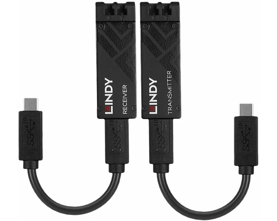 LINDY 100m Fibre Optic USB 3.2, Type C, Extender