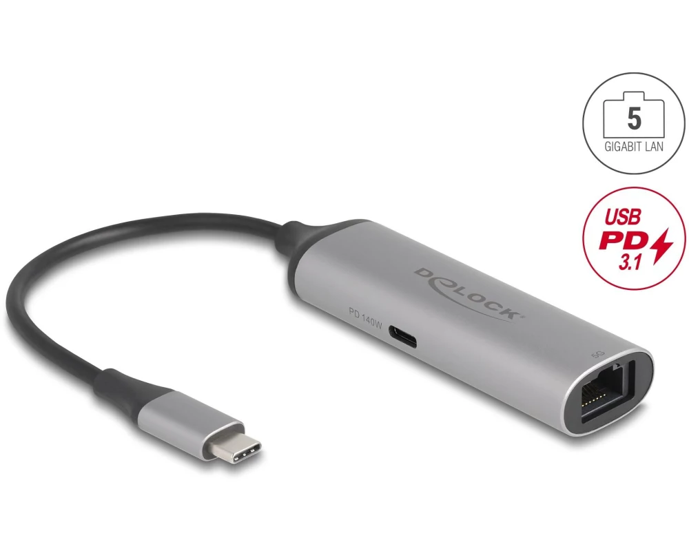 Delock USB Type-C Netzwerk Adapter