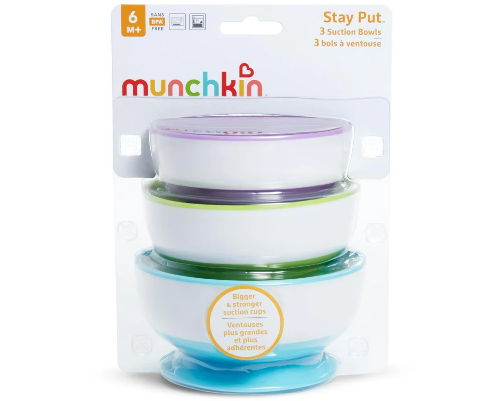 Munchkin Schalen mit Saugnapf 3-er Pack