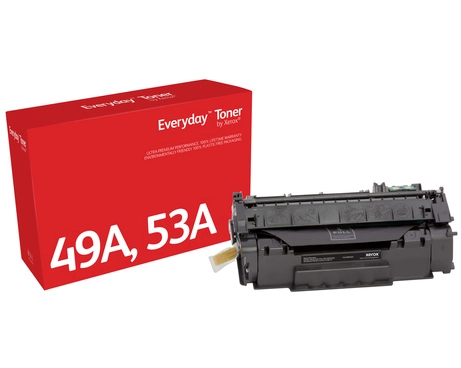Everyday Black Toner by compatible with HP 49A 53A (Q5949A/ Q7553A), Standard capacity. Black toner page yield: 3000 pages, Printing colours: Black, Quantity per pack: 1 pc(s)