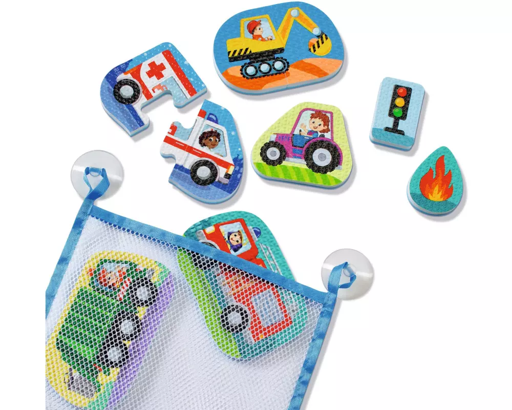 play+ Mein erstes Bade-Puzzle: Fahrzeuge 10 Teile, 5 Fahrzeuge