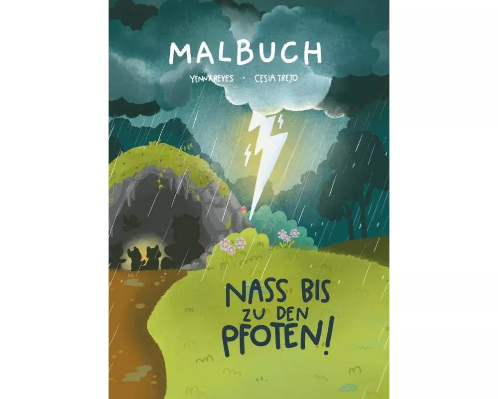 Malbuch - Nass bis zu den Pfoten!