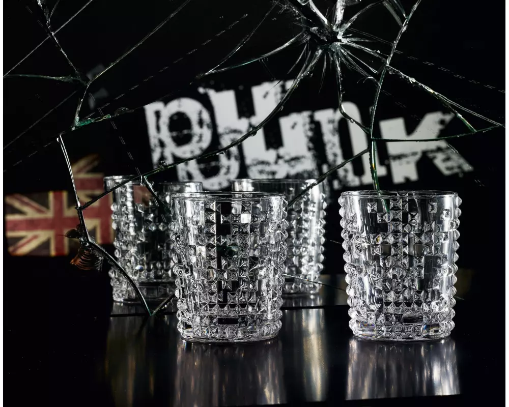 Nachtmann Punk Whiskybecher Set/4 348 ml, 4 Stück, Transparent
