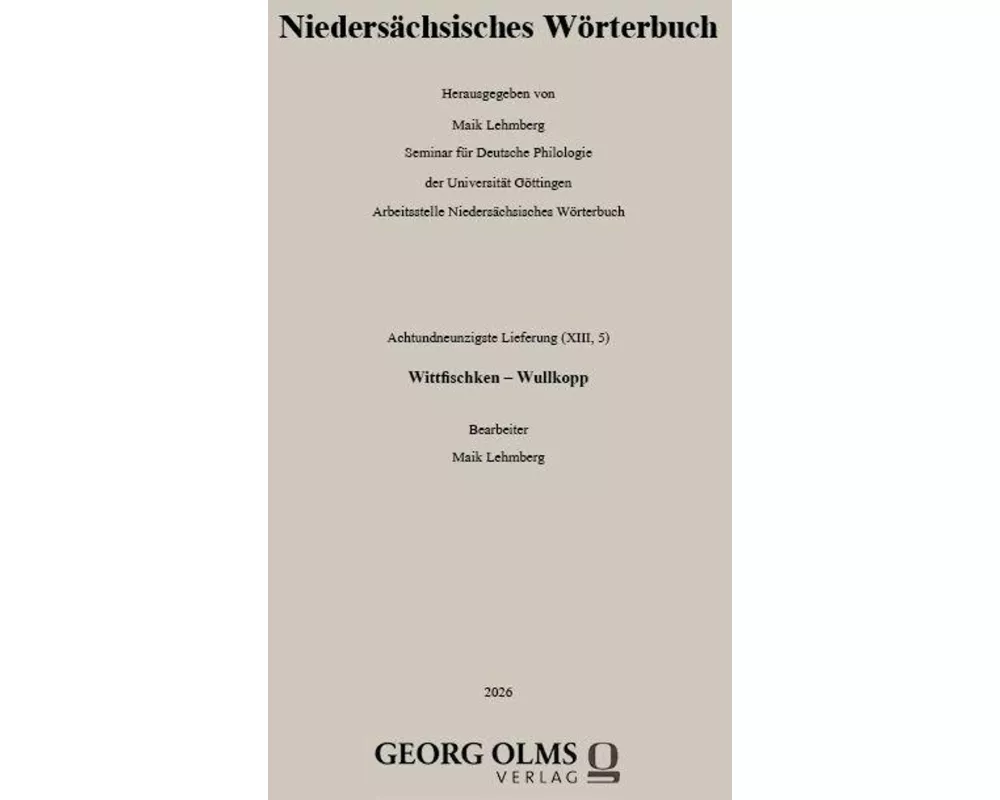 Niedersächsisches Wörterbuch