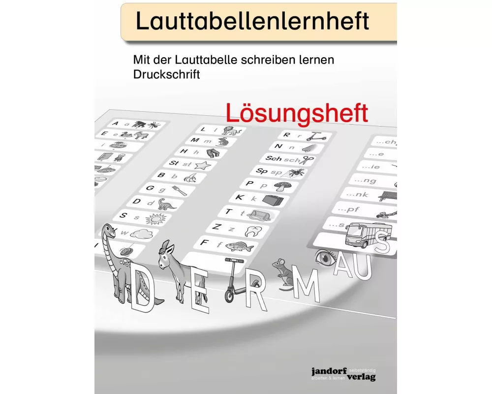 Lauttabellenlernheft (Druckschrift) (Lösungsheft)
