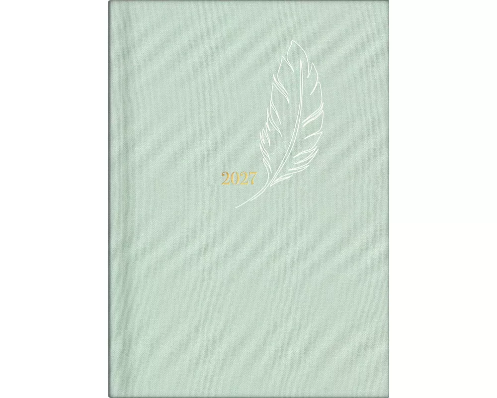 rido/idé 7021503017 Buchkalender Premium Young Line 2027 "Feather" A5, Textil