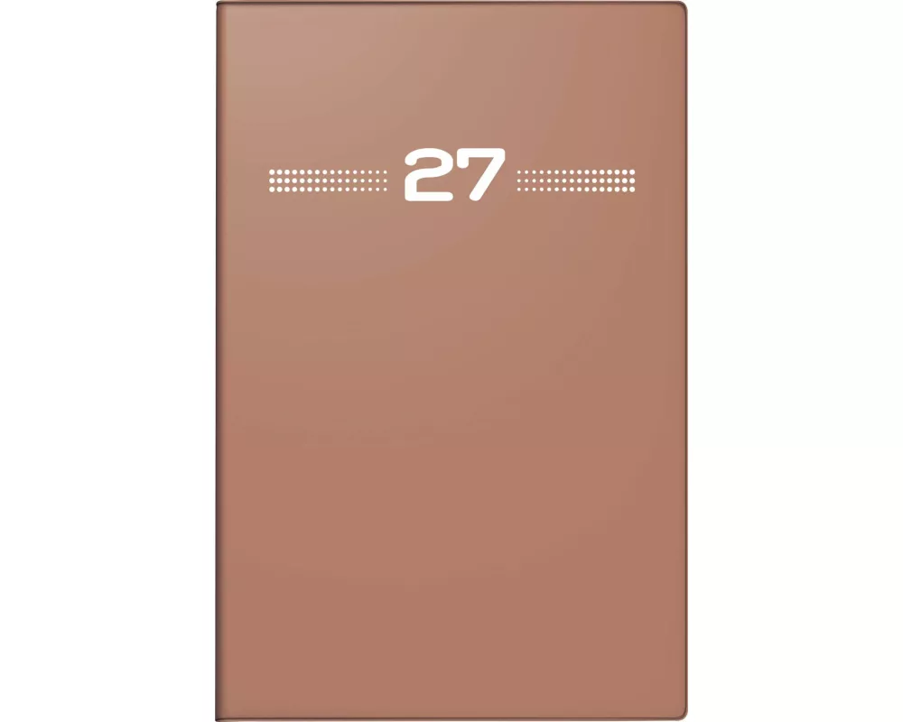 rido/idé 7015202017 Taschenkalender Mod. partner/Industrie I 2027 A7, Kunststoff, caramel