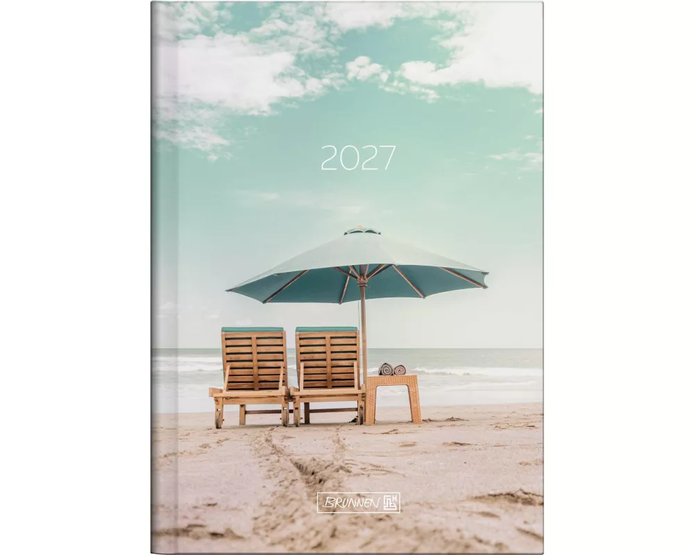 BRUNNEN 1079615027 Buchkalender Mod. 796 2027 "Sunbeds" A5, Papier