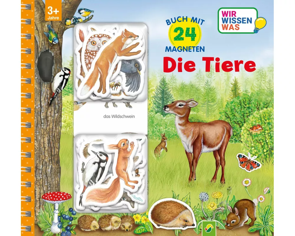 Magnetbuch Die Tiere - mit 24 Magneten