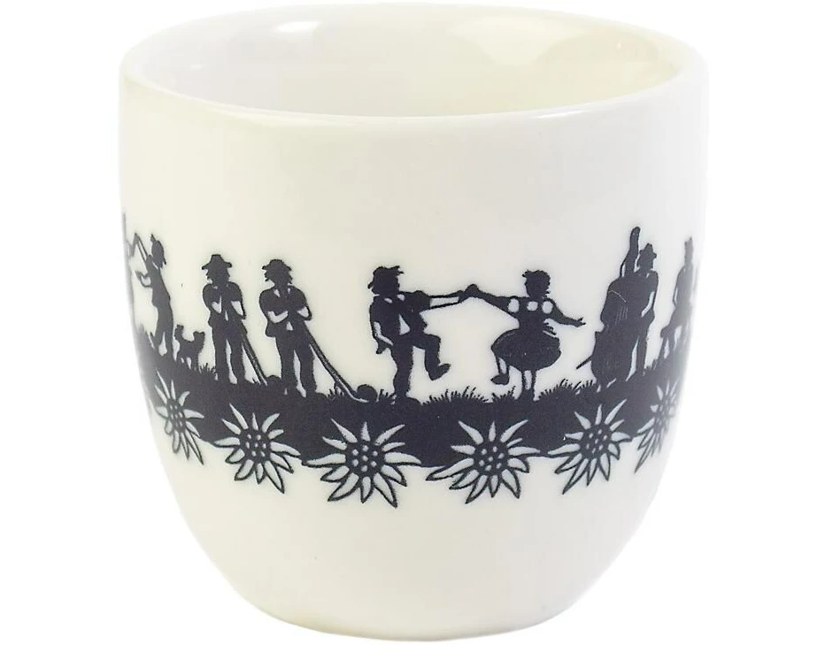 Trendform Espressotasse Swiss Tradition 60 ml, 1 Stück, Schwarz/Weiss