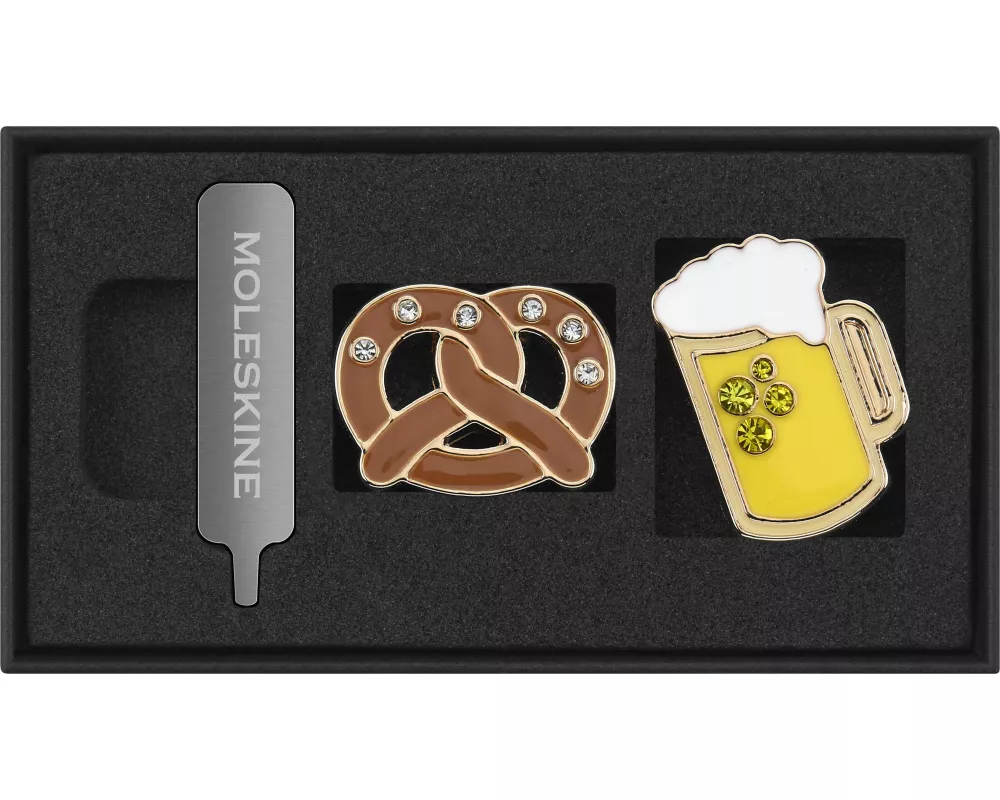 Moleskine Country Pins Deutschland (2er-Set), Brezel+ Bier