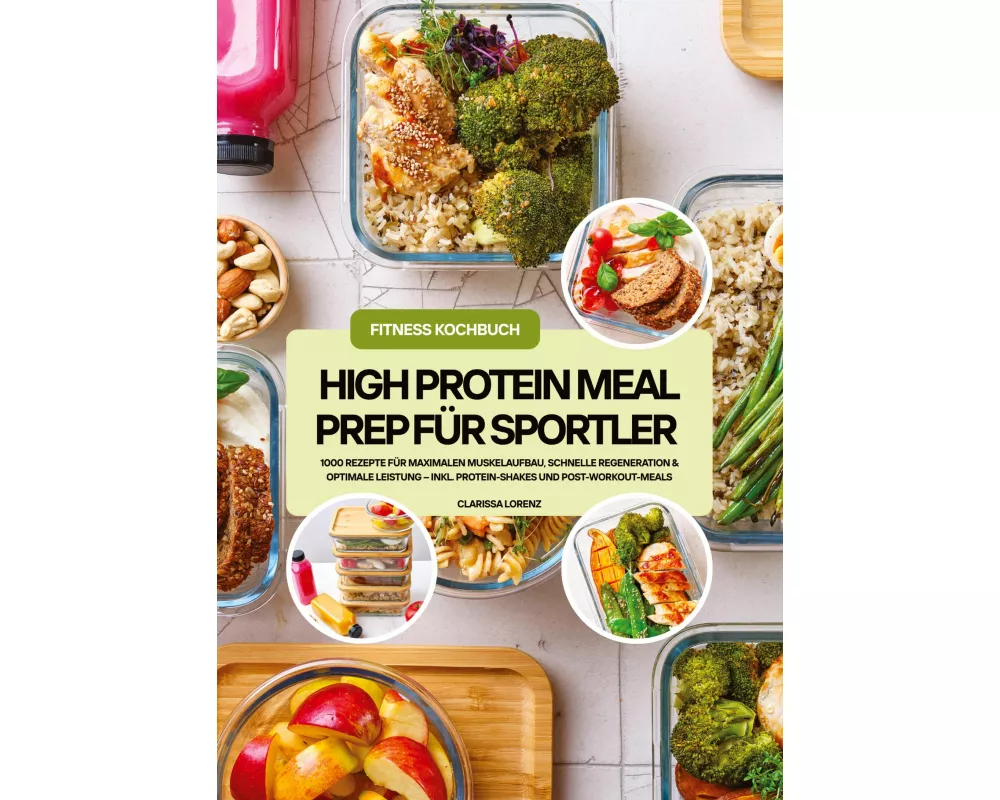 High Protein Meal Prep für Sportler: 1000 Rezepte für maximalen Muskelaufbau, schnelle Regeneration & optimale Leistung - inkl. Protein-Shakes und Pos