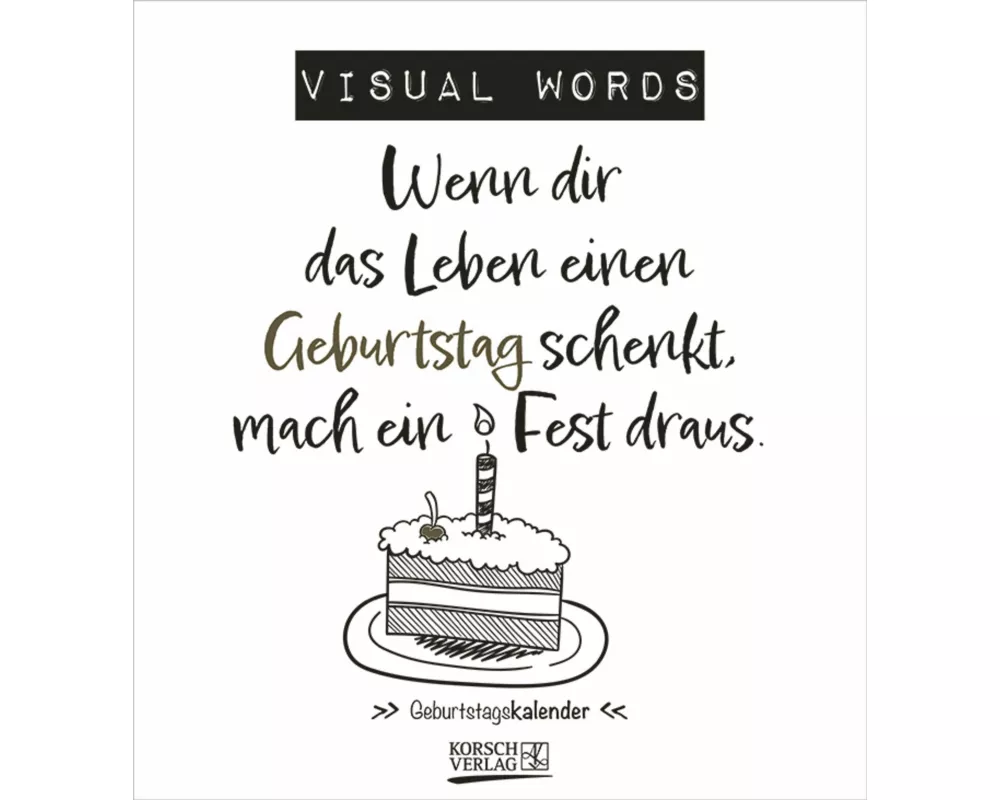 Geburtstagskalender Visual Words