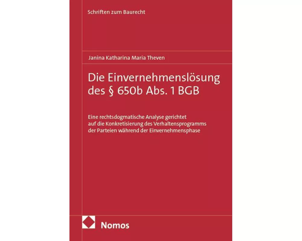 Die Einvernehmenslösung des § 650b Abs. 1 BGB