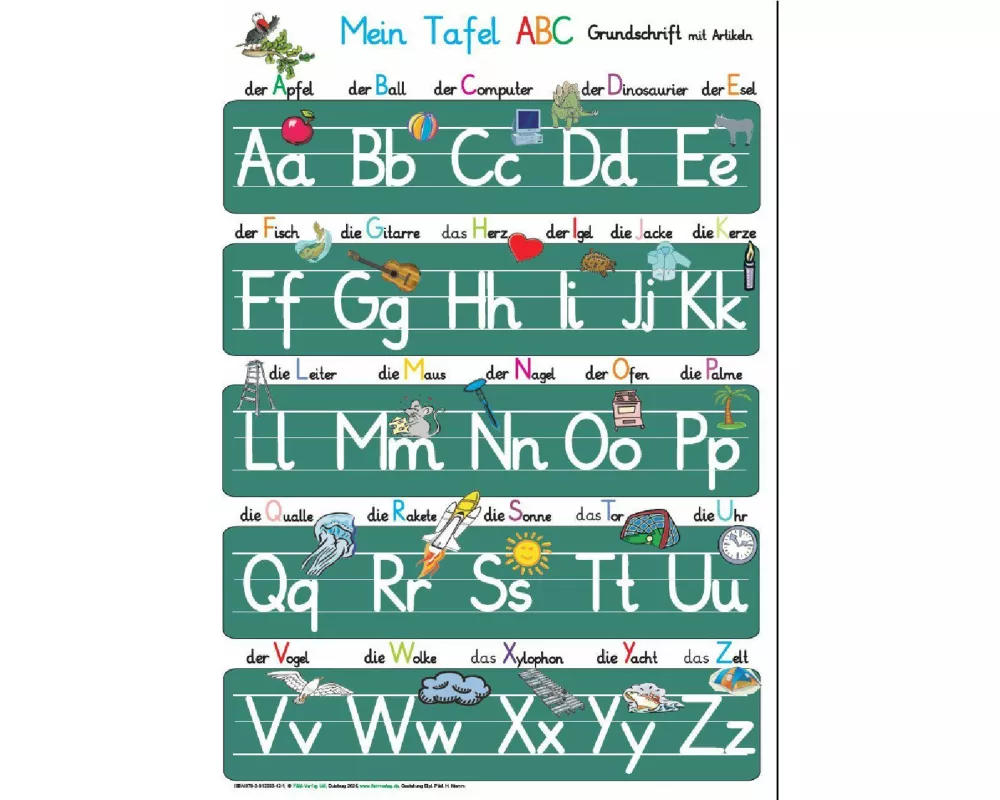 Mein Tafel-ABC in Grundschrift mit Artikeln