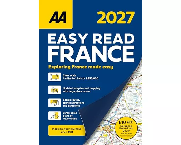 AA Easy Read Atlas France 2027
