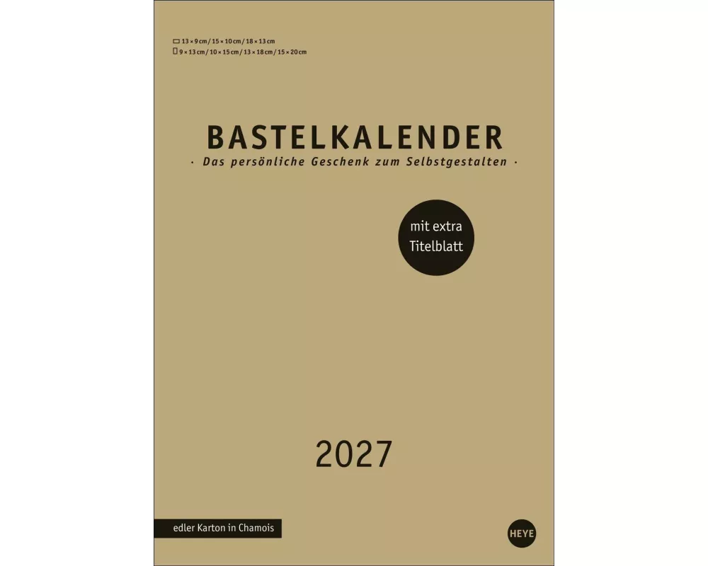 Premium-Bastelkalender gold A4 2027