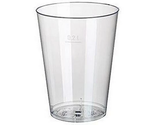Papstar Einwegbecher Trinkbecher transparent PS 2 dl 10 Stück