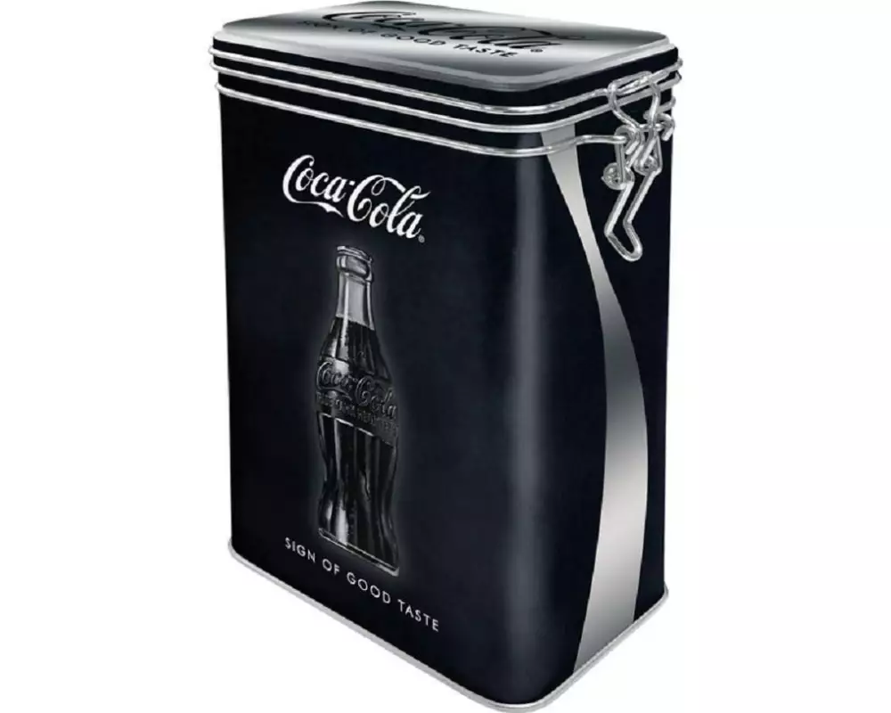 Nostalgic Art Vorratsdose Coca-Cola 1.3 l, Schwarz/Silber