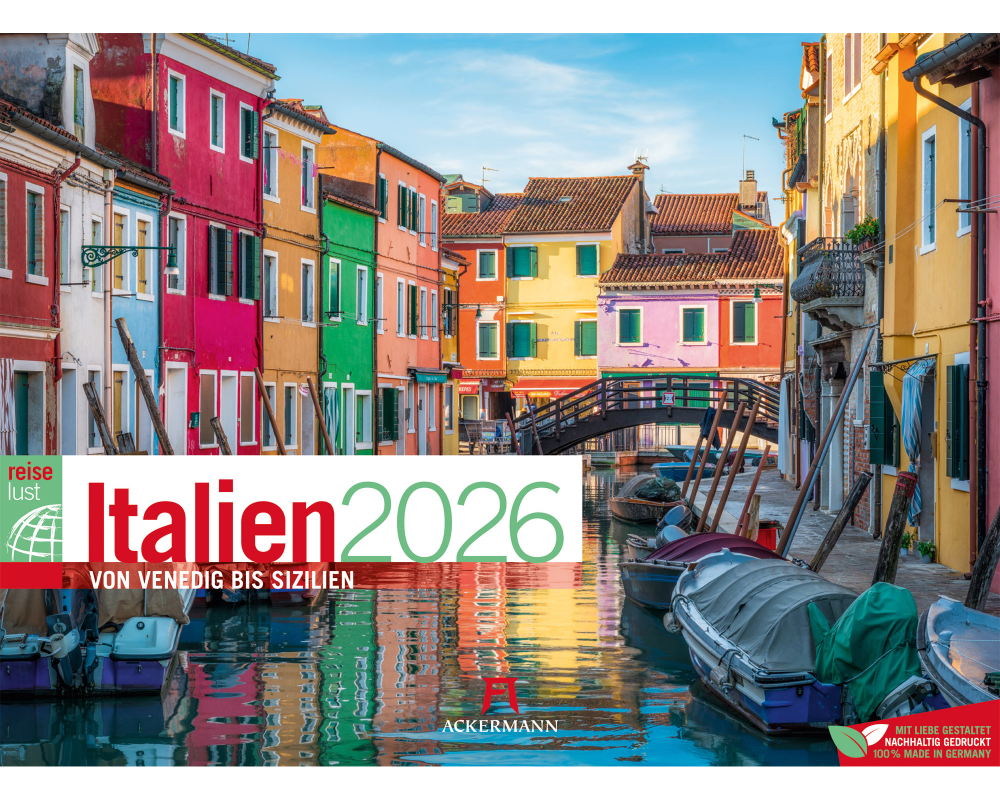 ACKERMANN Bildkalender 2026 3622 Italien DE 45x33cm