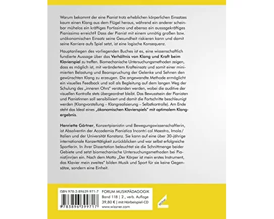 Klang, Kraft und Kinematik beim Klavierspiel