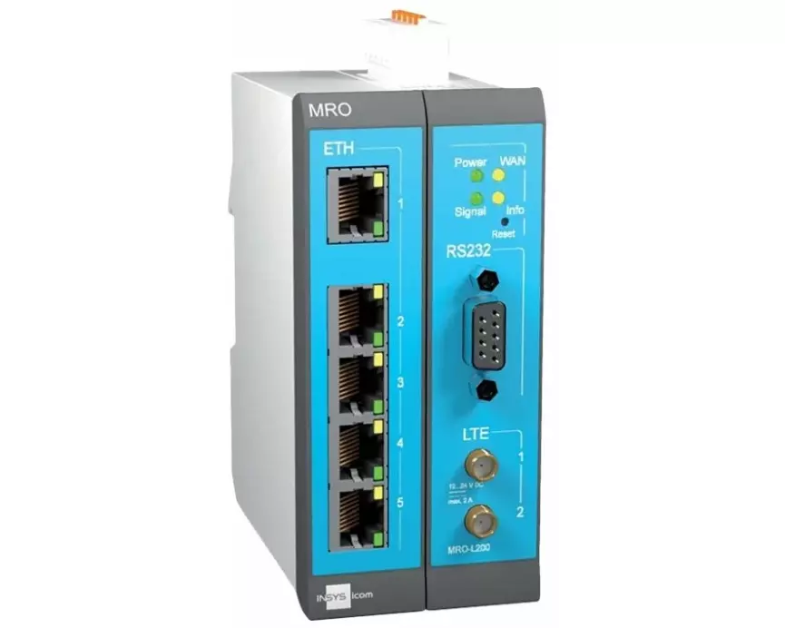 INSYS icom MRO-L210 LTE-Router USA/Kanada-Frequenzen VPN-Option