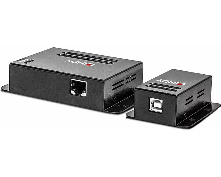 LINDY USB 2.0 Cat.5 Extender 50m, Power over RJ45 4 Ports