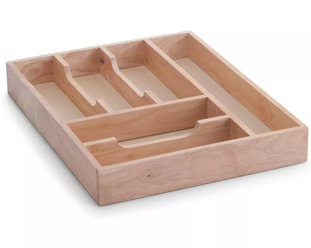 Zeller Present Besteckkasten Gummibaum Braun