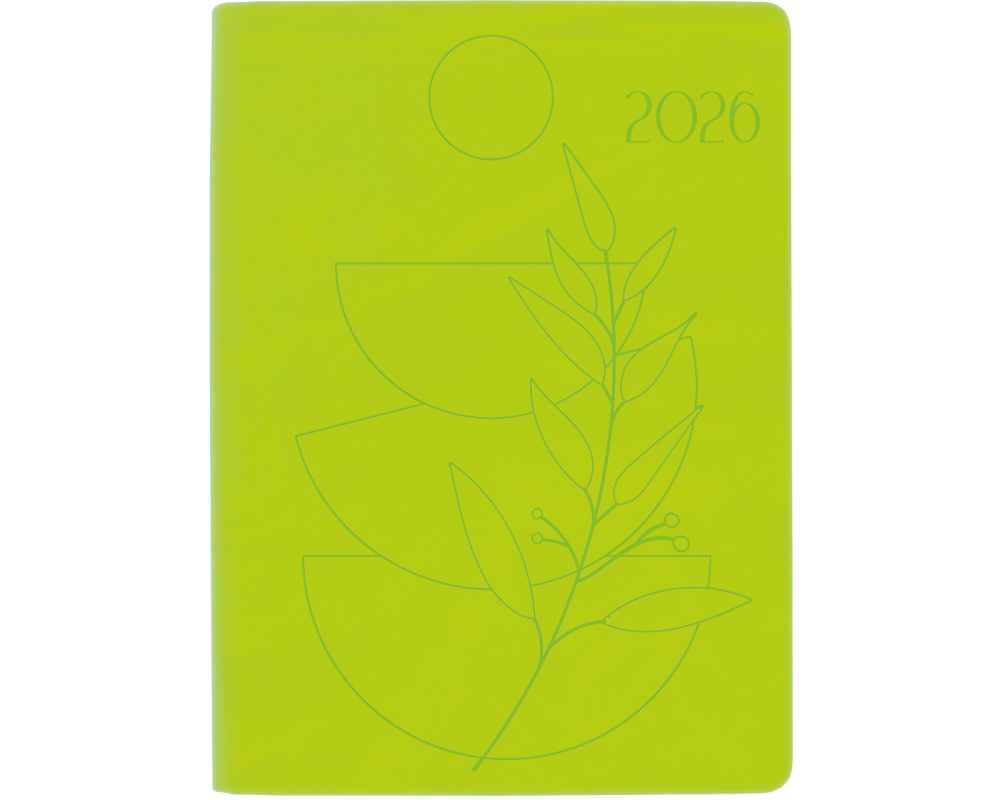 BIELLA Taschenagenda Memento 2026 825715310026U 1W/2S hellgrün ML 10.1x14.2cm