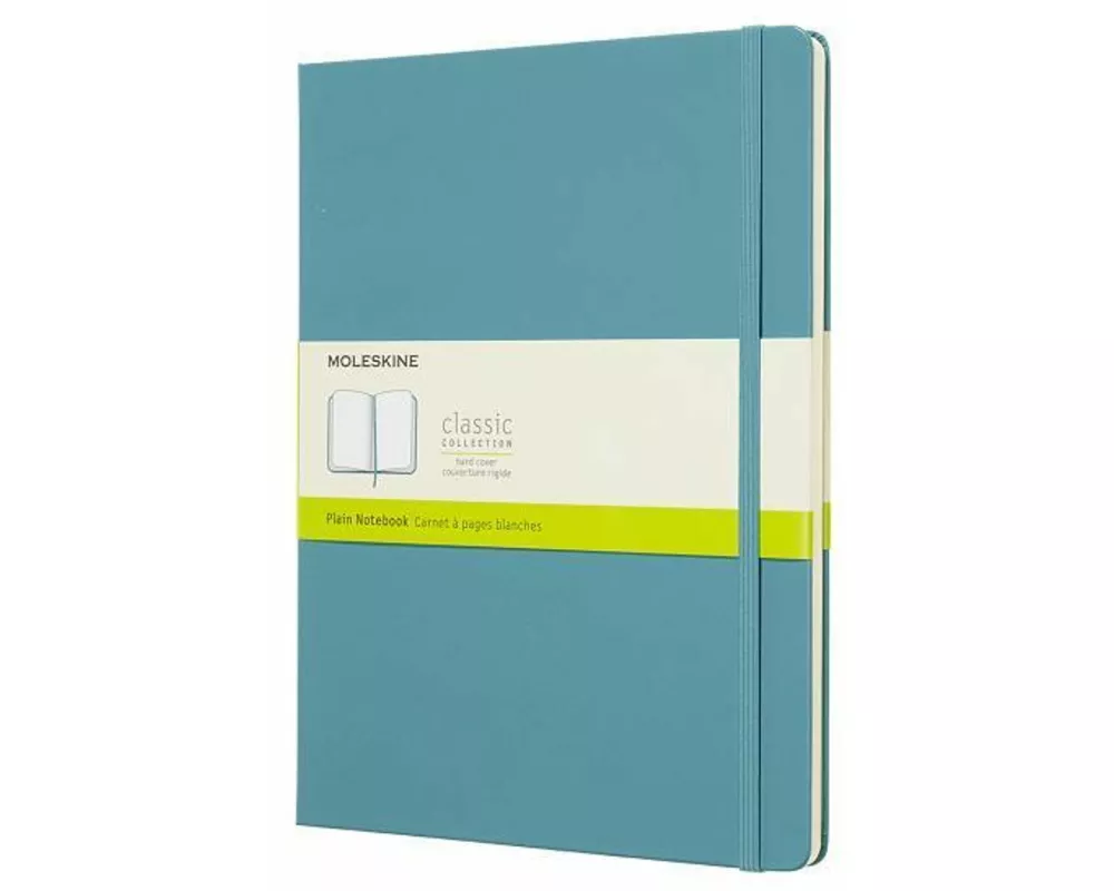 Moleskine Notebook XL, Plain, Reef Blue