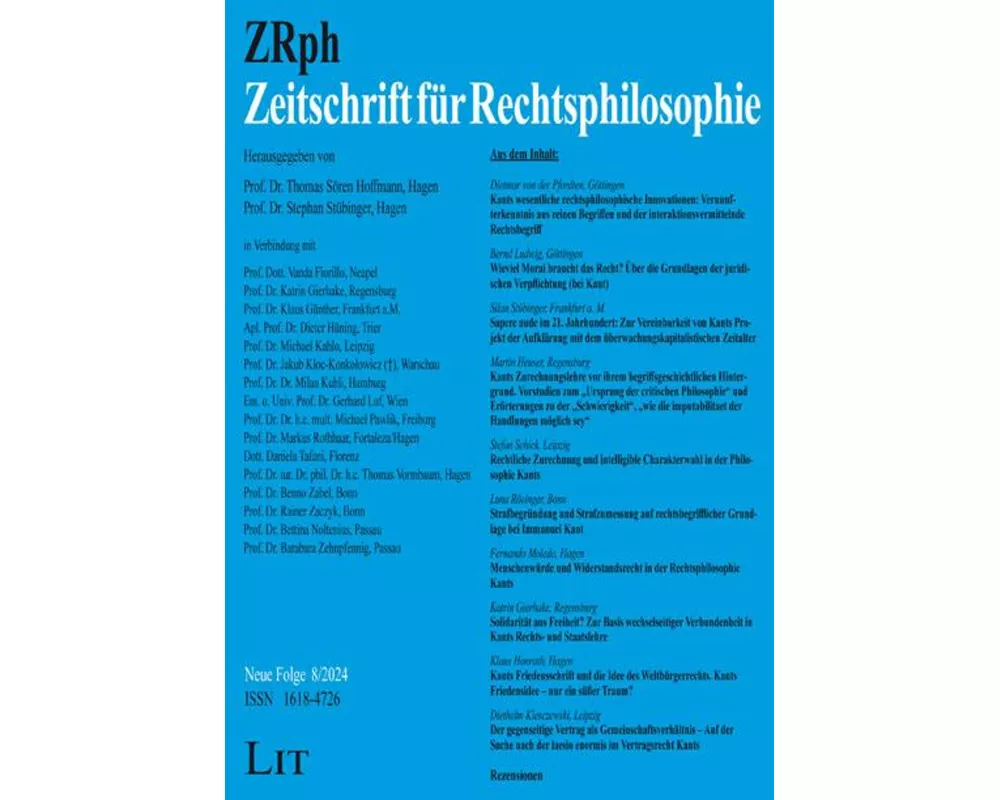 Zeitschrift für Rechtsphilosophie Neue Folge 8/2024