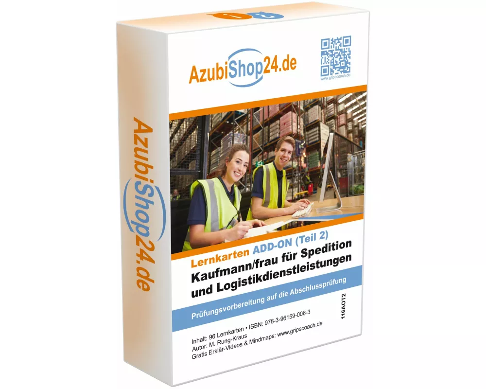 AzubiShop24.de Prüfungsvorbereitung Kaufmann für Spedition und Logistik Lernkarten ADD ON Teil 2