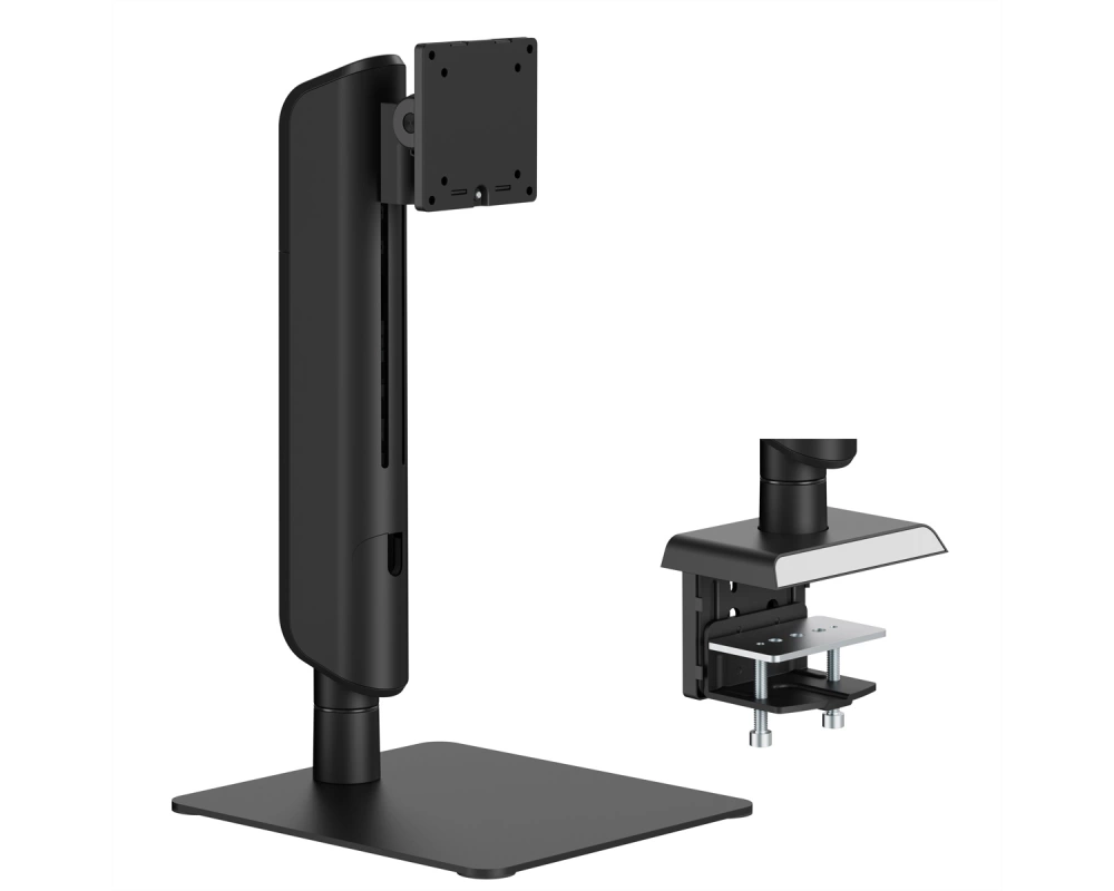 VALUE Schwerlast-LCD-Arm, freistehend, höhenverstellbar, 17-49 Zoll, bis 18 kg, schwarz