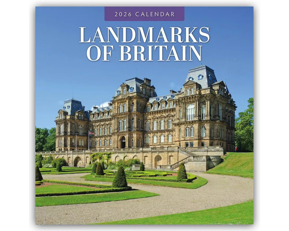 Landmarks of Britain 2026 Square Wall Calendar