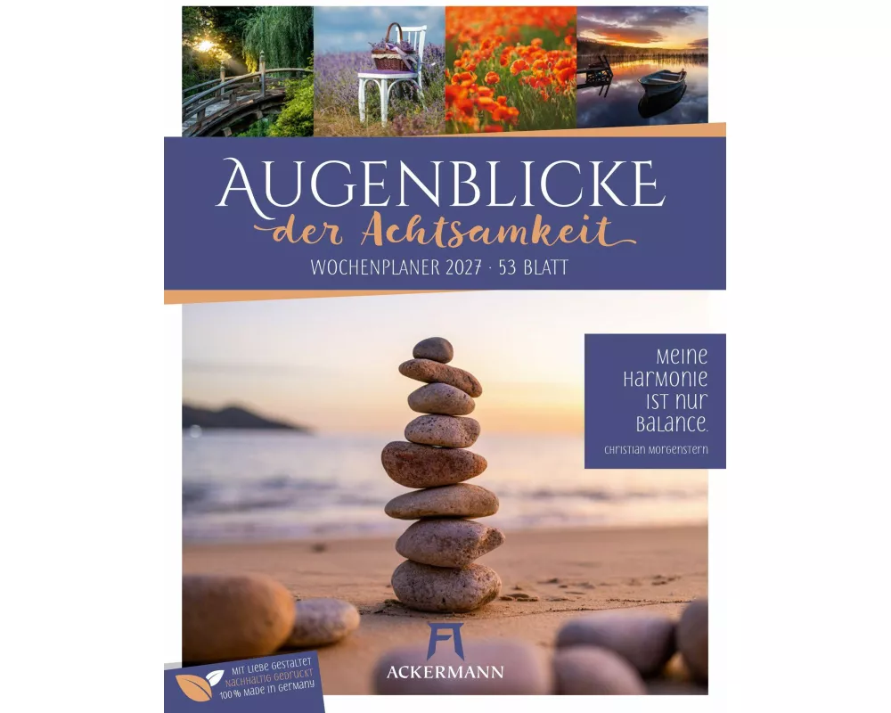 Augenblicke der Achtsamkeit Wochenplaner Kalender 2027