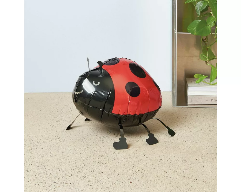 Folienballon Airwalker, Marienkäfer, 1 ballon + 14-DIY pcs, 36 x 24 x 29 cm