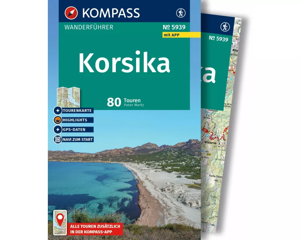 KOMPASS Wanderführer Korsika, 80 Touren mit Extra-Tourenkarte
